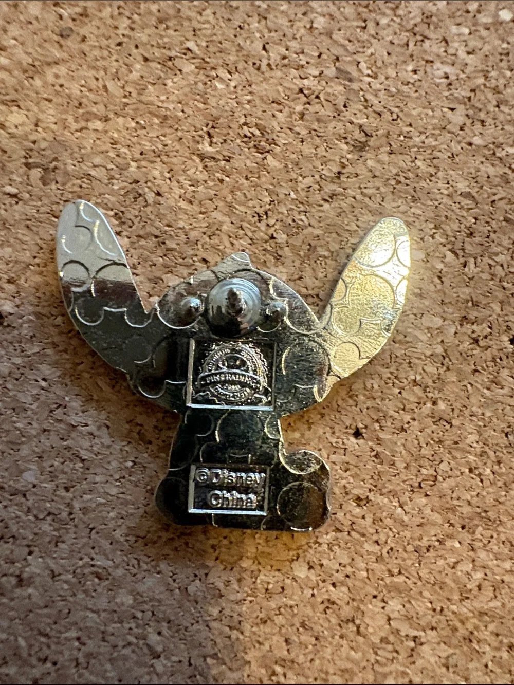 Disney Blue Stitch Enamel Pin with Purple Ear Accents -